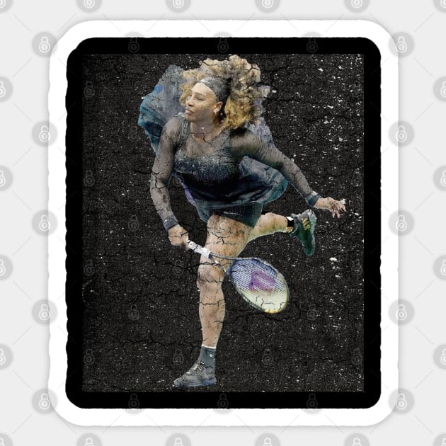 Serena Williams Vintage Sticker by 404pageNotfound